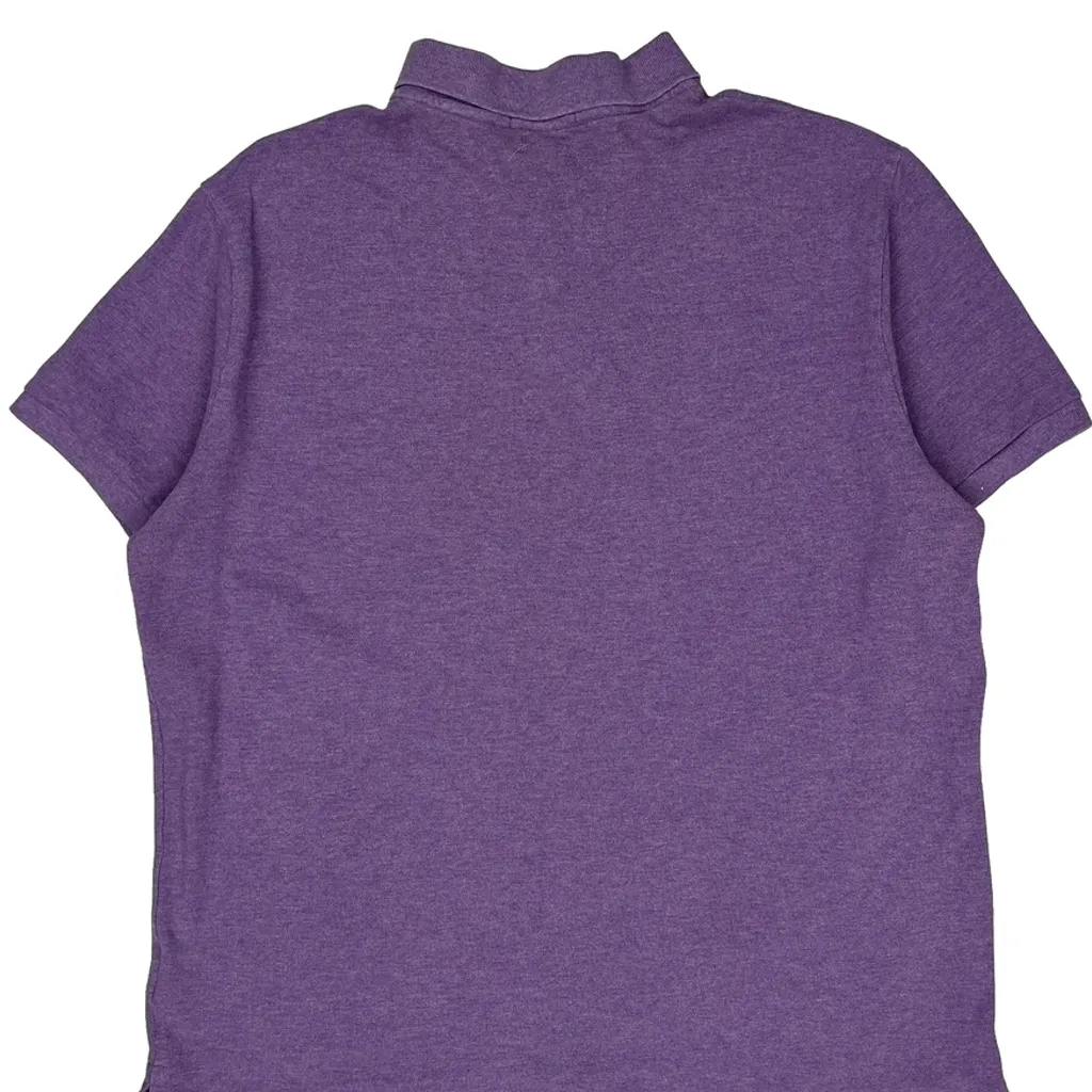 Polo By Ralph Lauren Slim Fit Polo Shirt - XL Purple Cotton - Image 7