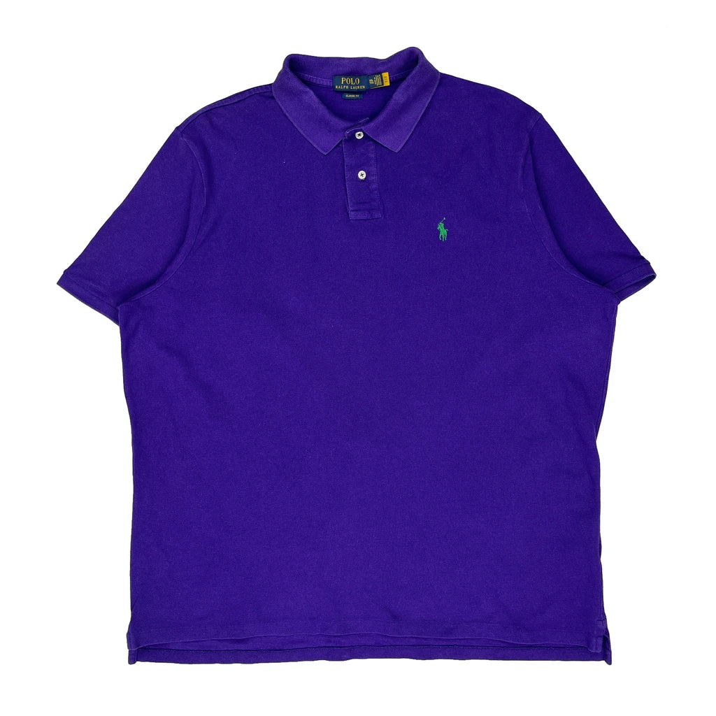 Polo By Ralph Lauren Polo Shirt - 2XL Purple Cotton