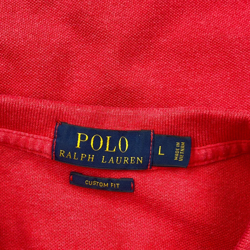 Polo By Ralph Lauren Polo Shirt - Large Red Cotton - Image 3