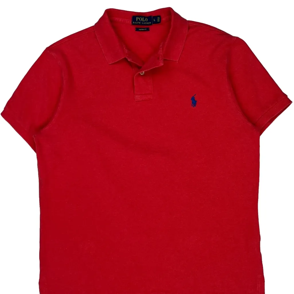Polo By Ralph Lauren Polo Shirt - Large Red Cotton - Image 4