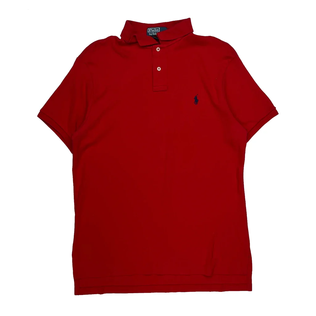Polo By Ralph Lauren Polo Shirt - Large Red Cotton