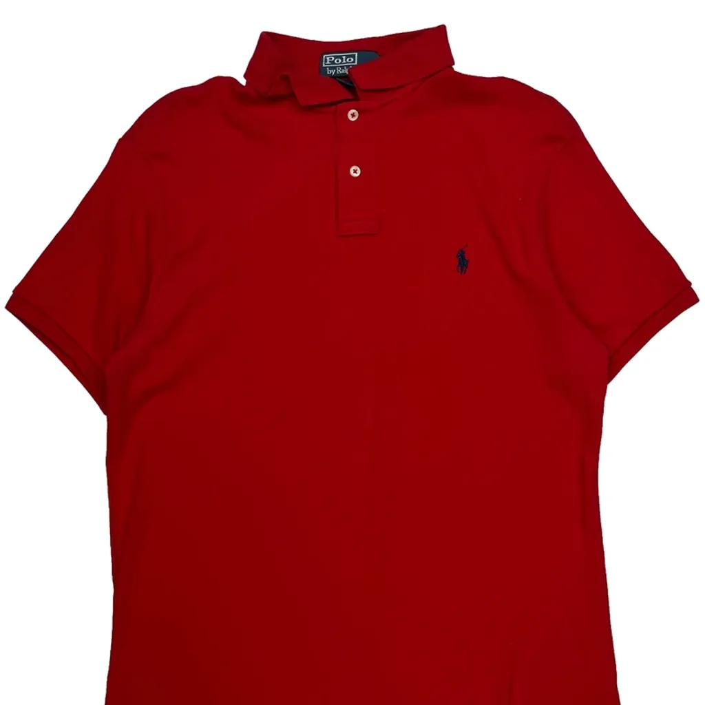 Polo By Ralph Lauren Polo Shirt - Large Red Cotton - Image 6