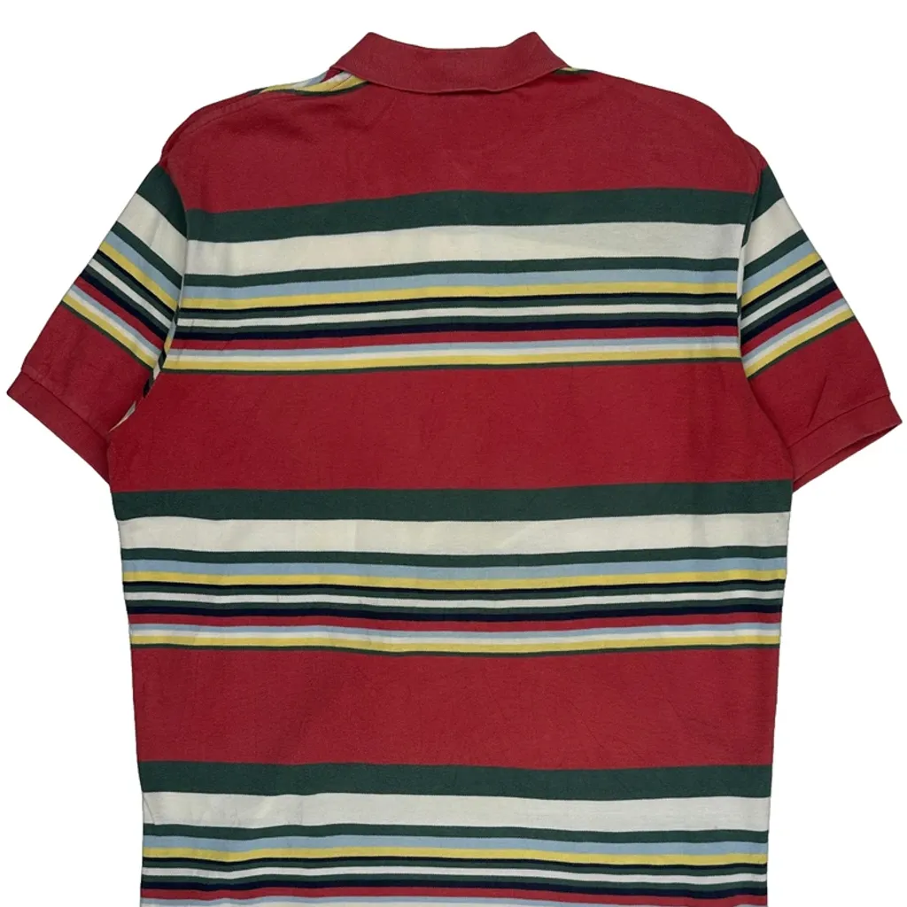 Polo By Ralph Lauren Striped Polo Shirt - Large Red Cotton - Image 7