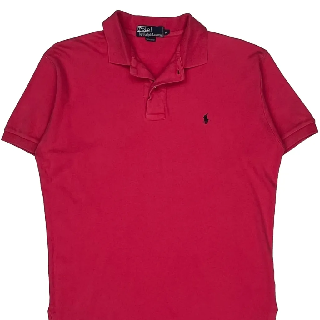Polo By Ralph Lauren Polo Shirt - Medium Red Cotton - Image 4
