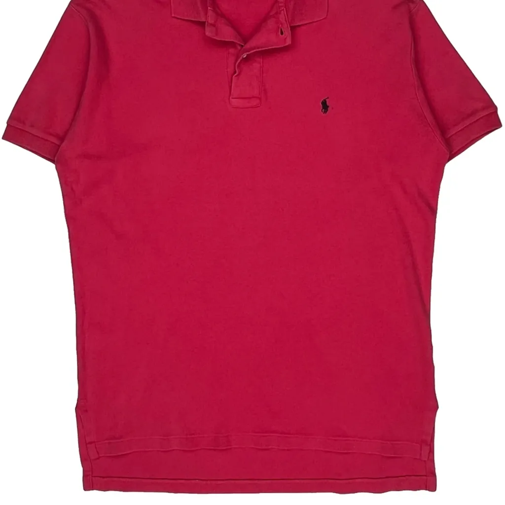 Polo By Ralph Lauren Polo Shirt - Medium Red Cotton - Image 5