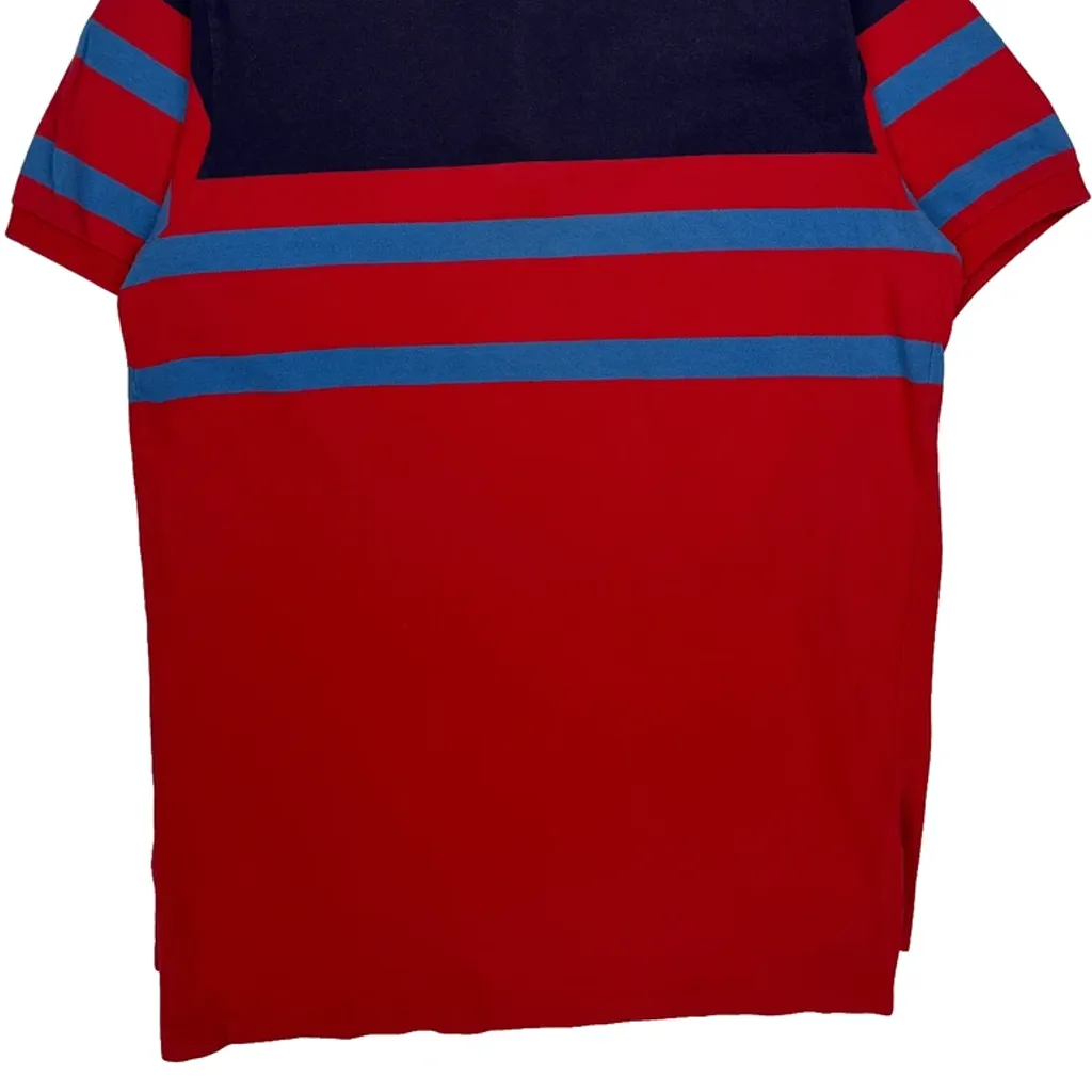 Polo By Ralph Lauren Striped Polo Shirt - Medium Red Cotton - Image 7