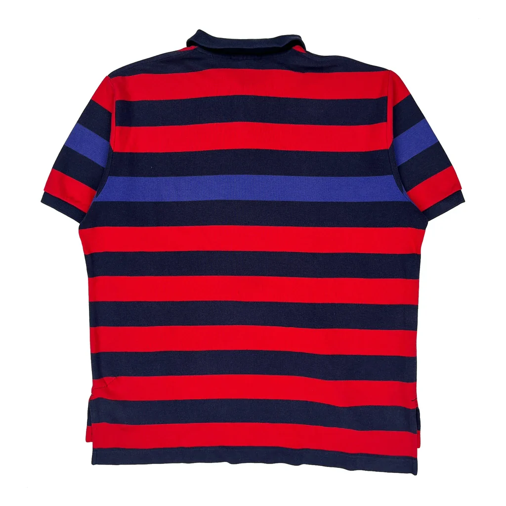 Polo By Ralph Lauren Striped Polo Shirt - XL Red Cotton - Image 2