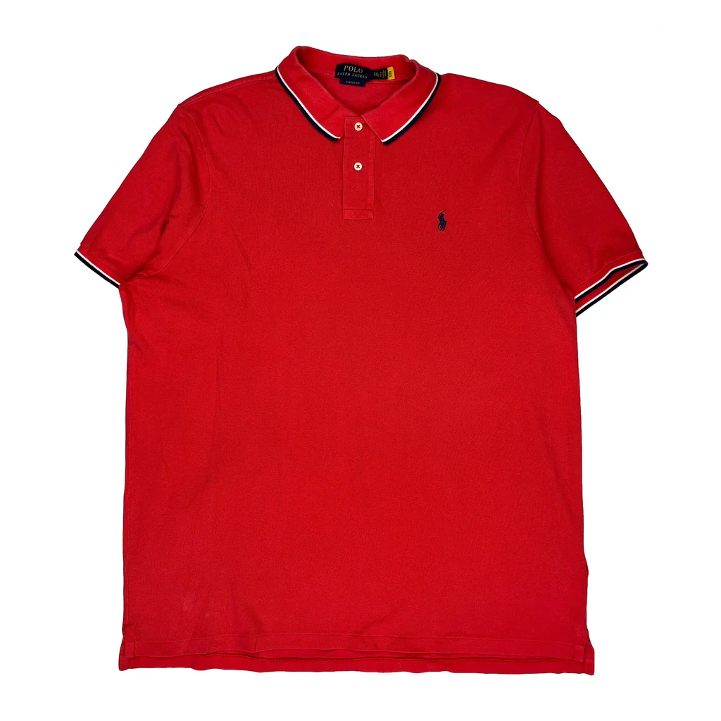 Polo By Ralph Lauren Polo Shirt - 2XL Red Cotton