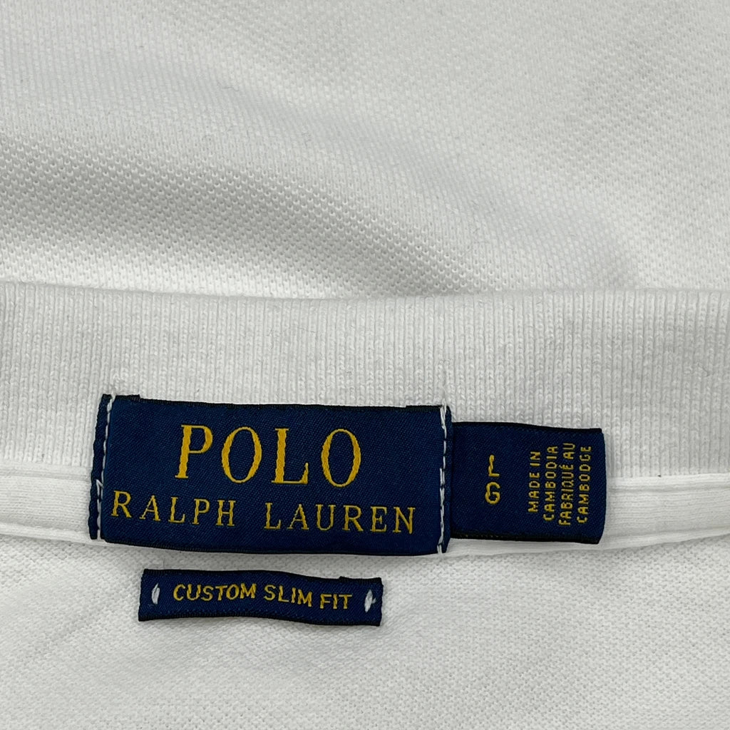 Polo By Ralph Lauren Slim Fit Polo Shirt - Large White Cotton - Image 3