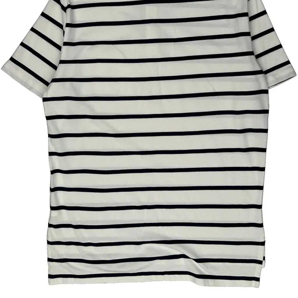 Polo By Ralph Lauren Striped Polo Shirt - Large White Cotton - Image 6