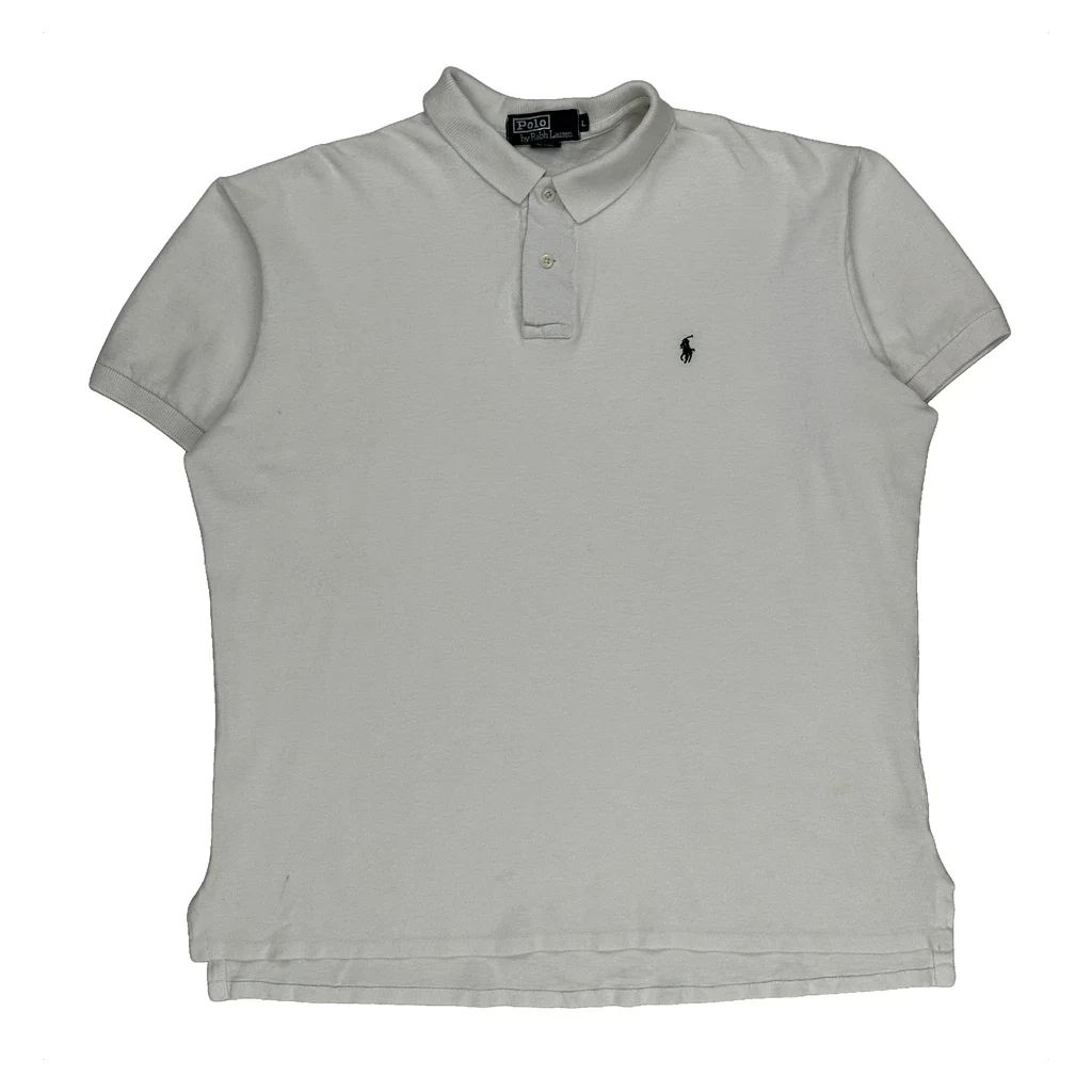 Polo By Ralph Lauren Polo Shirt - Large White Cotton