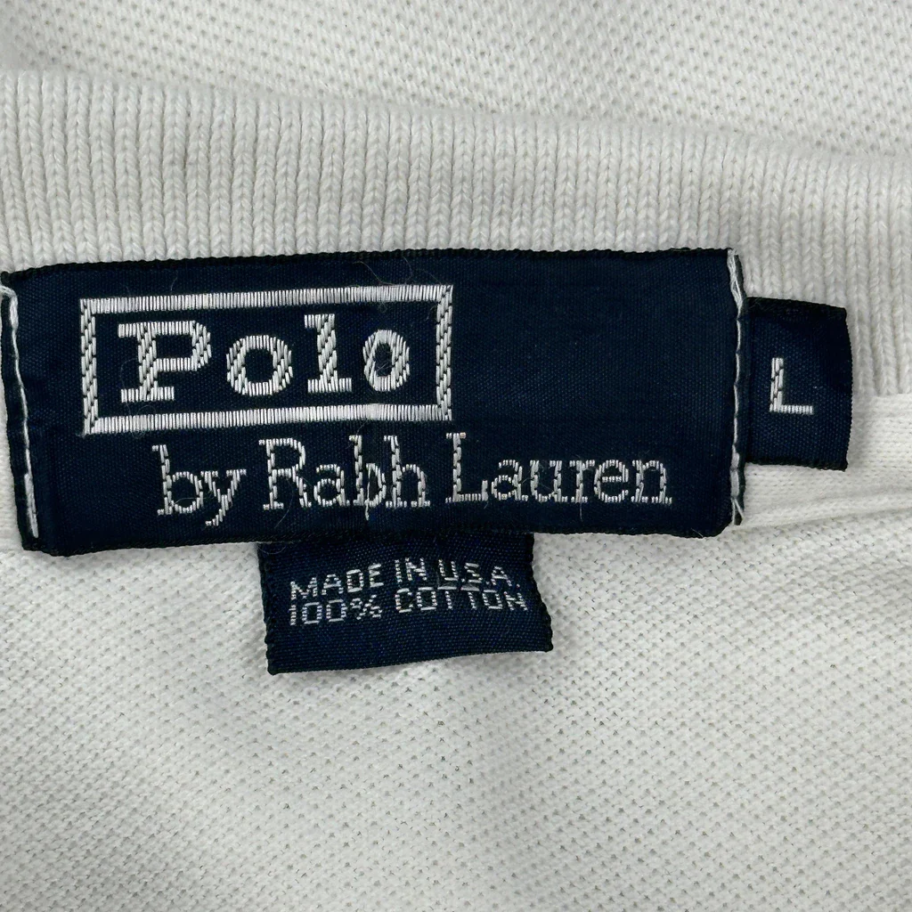 Polo By Ralph Lauren Polo Shirt - Large White Cotton - Image 3