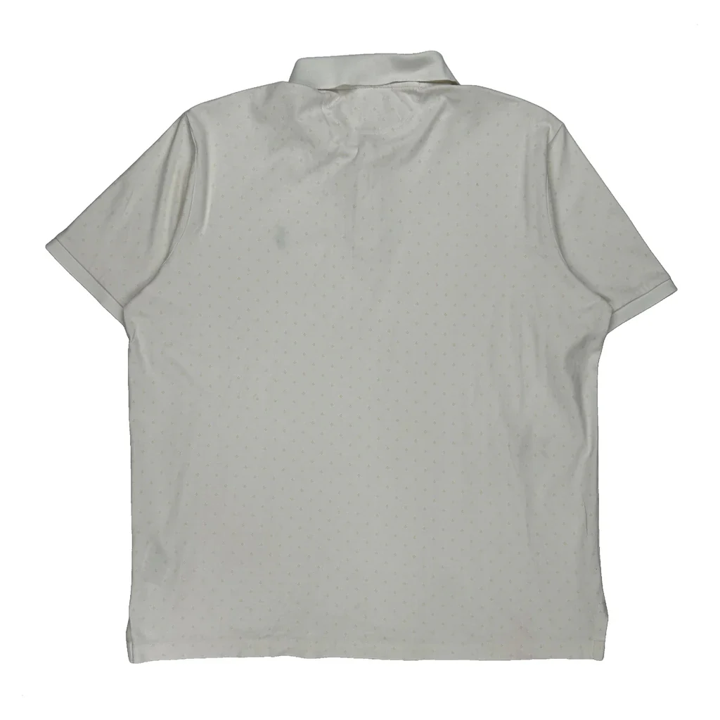 Polo By Ralph Lauren Polka Dot Polo Shirt - Large White Cotton - Image 2