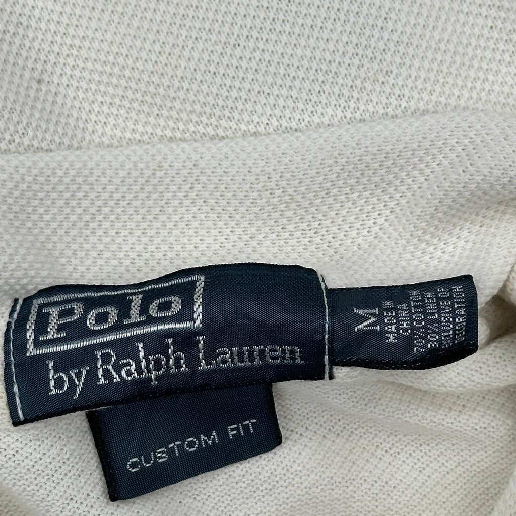 Polo By Ralph Lauren Polo Shirt - Medium White Cotton - Image 3