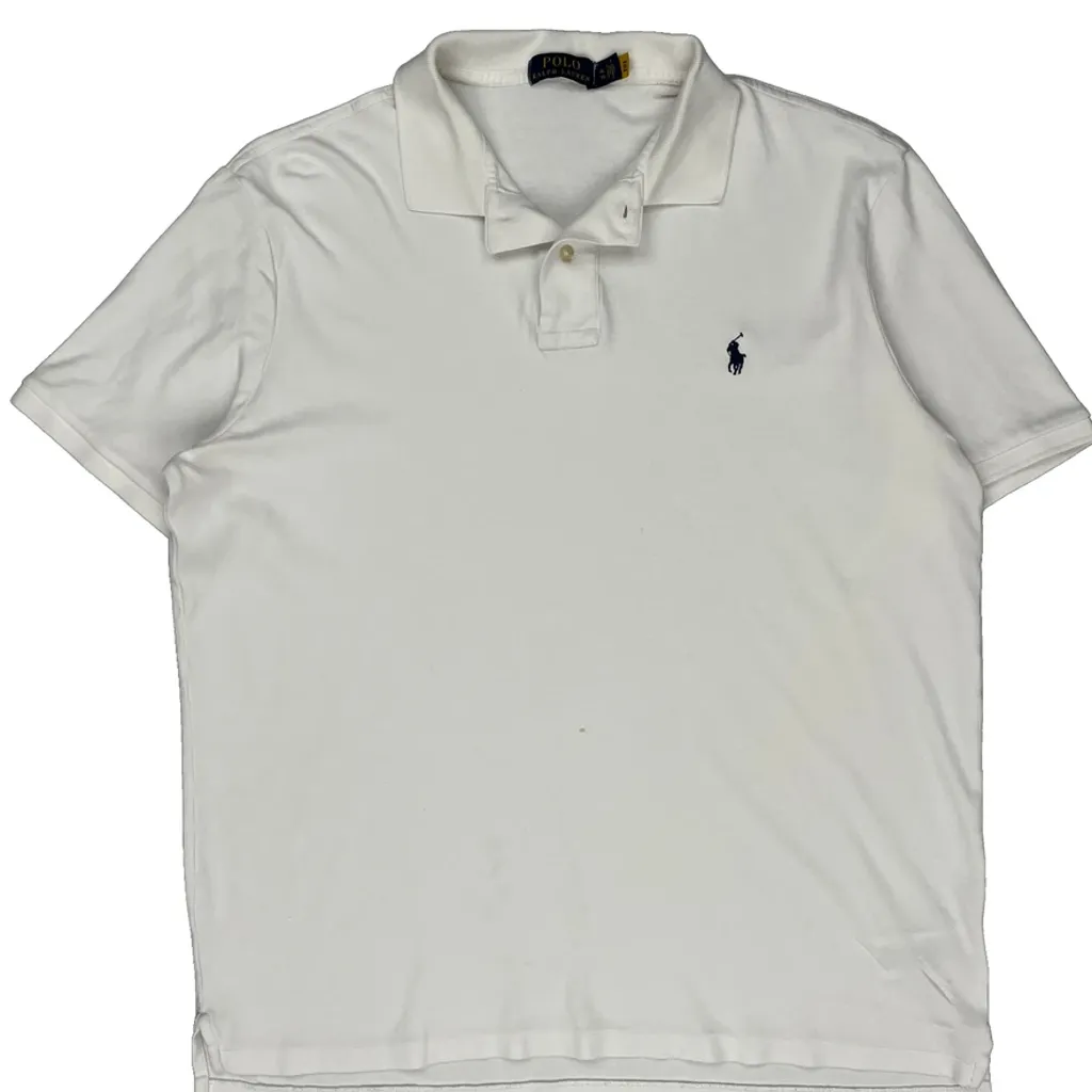 Polo By Ralph Lauren Polo Shirt - XL White Cotton - Image 5