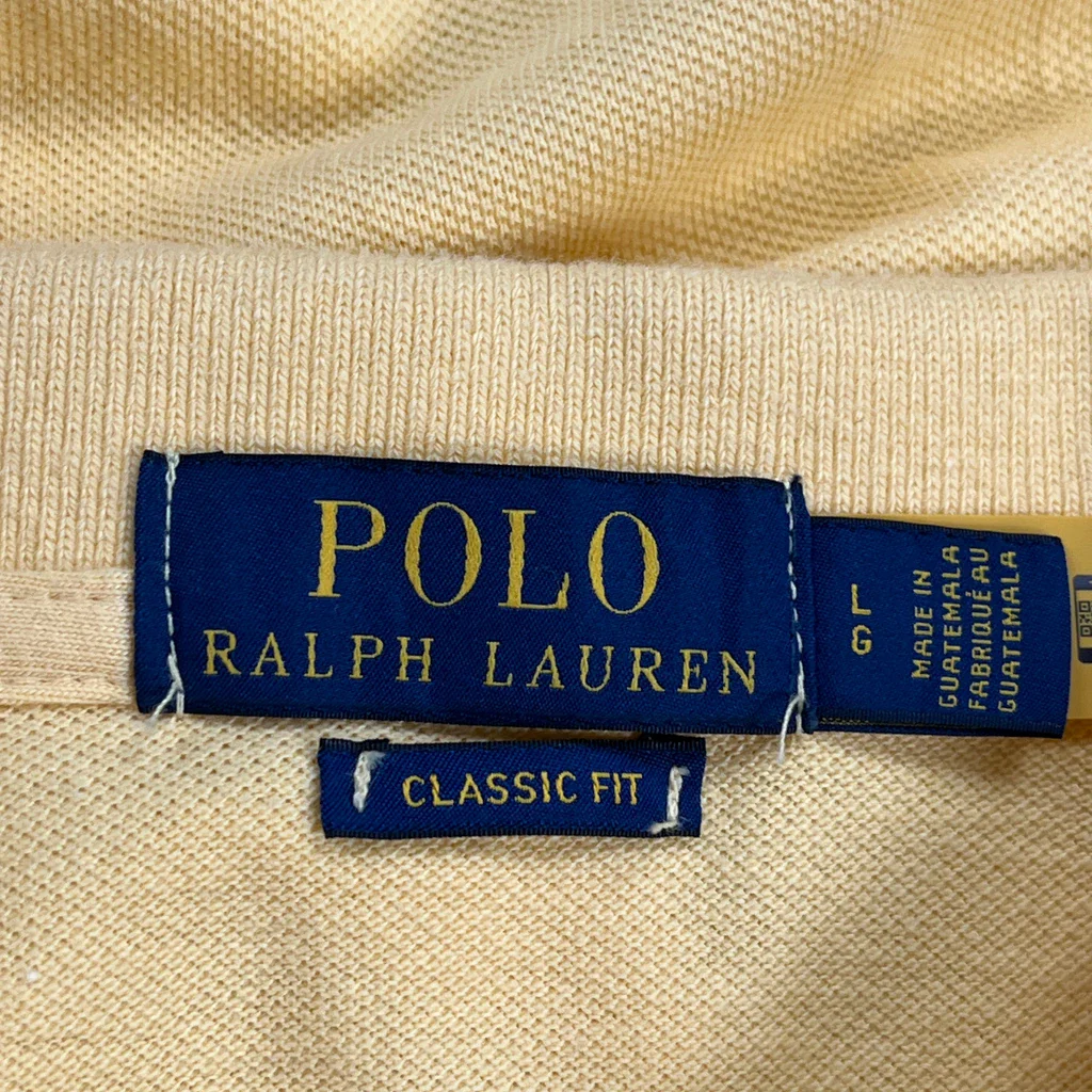 Polo By Ralph Lauren Polo Shirt - Large Yellow Cotton - Image 3