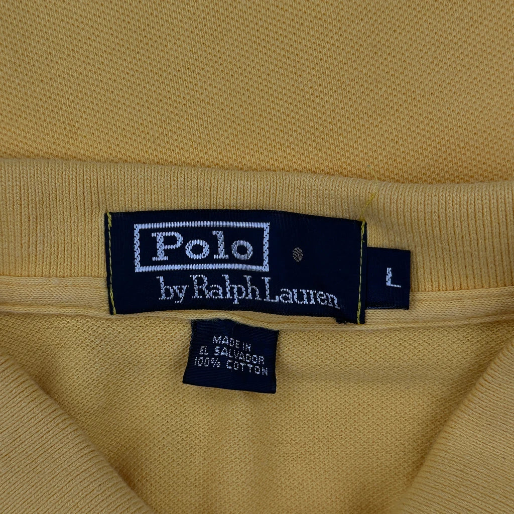 Polo By Ralph Lauren Polo Shirt - Large Yellow Cotton - Image 3