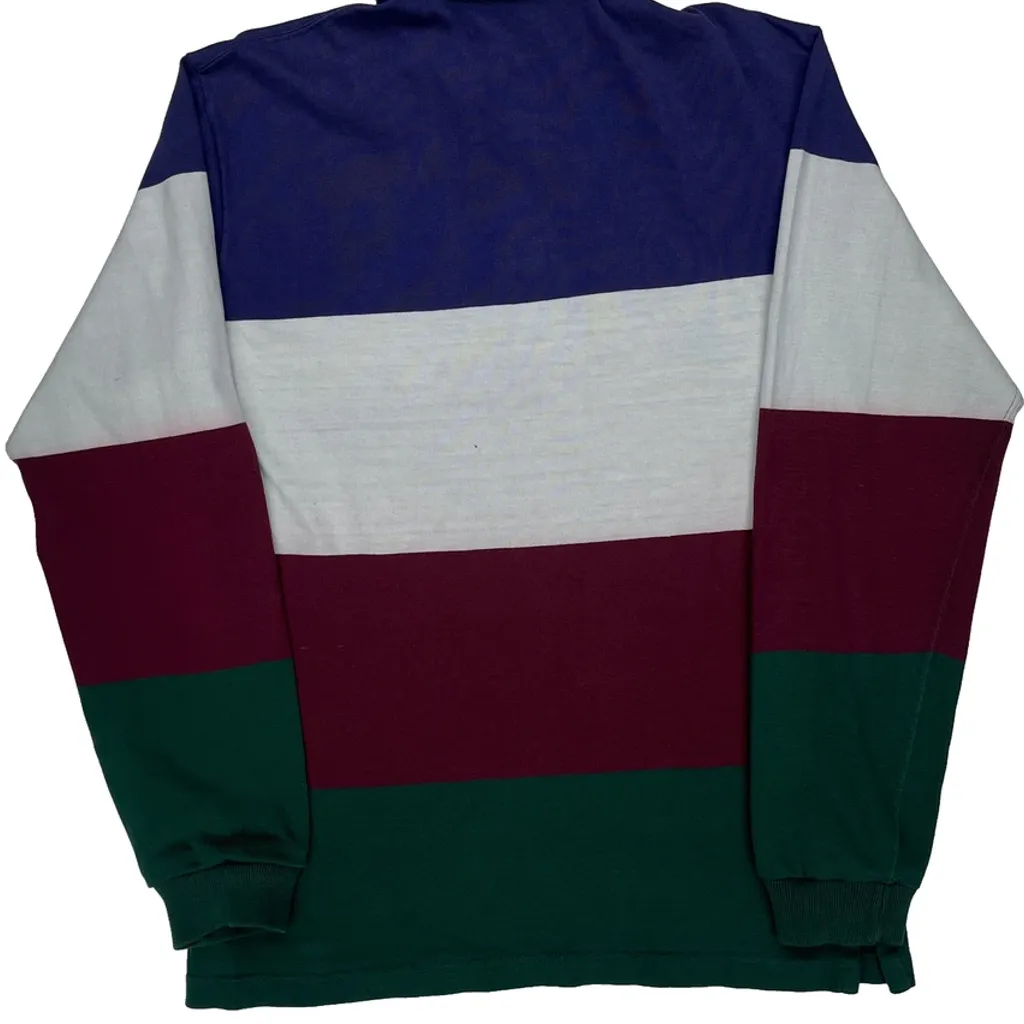 Polo By Ralph Lauren Striped Rugby Shirt - Large Multicoloured Cotton - Image 6