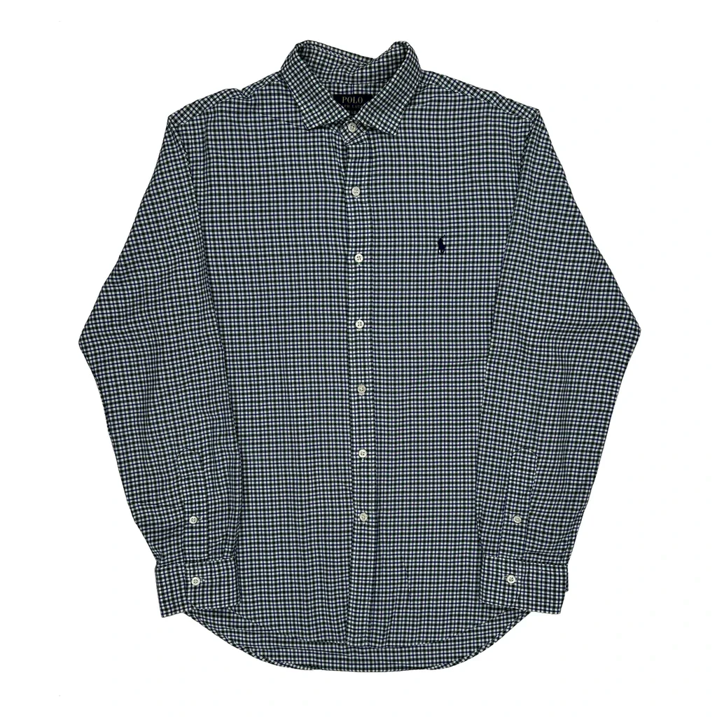Polo By Ralph Lauren Checked Shirt - Large Blue Cotton