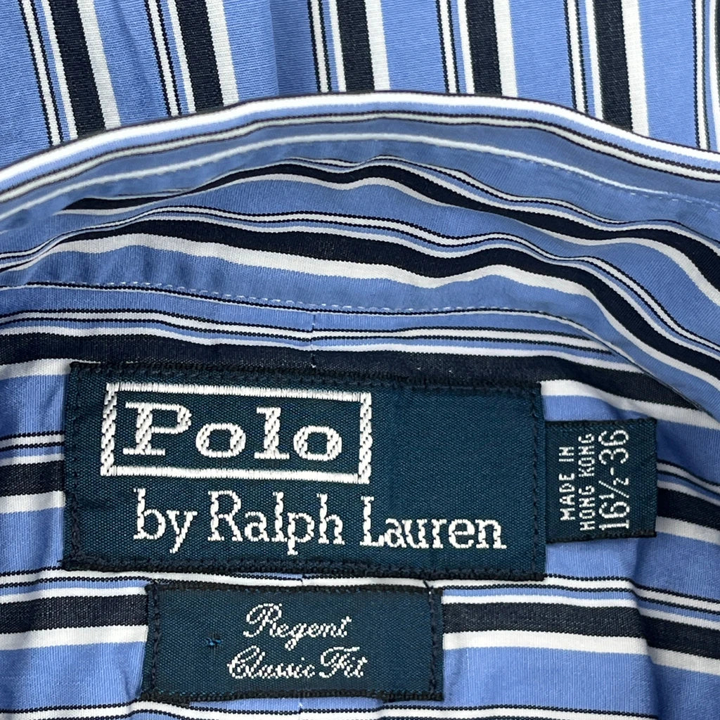 Polo By Ralph Lauren Striped Shirt - Large Blue Cotton - Image 3