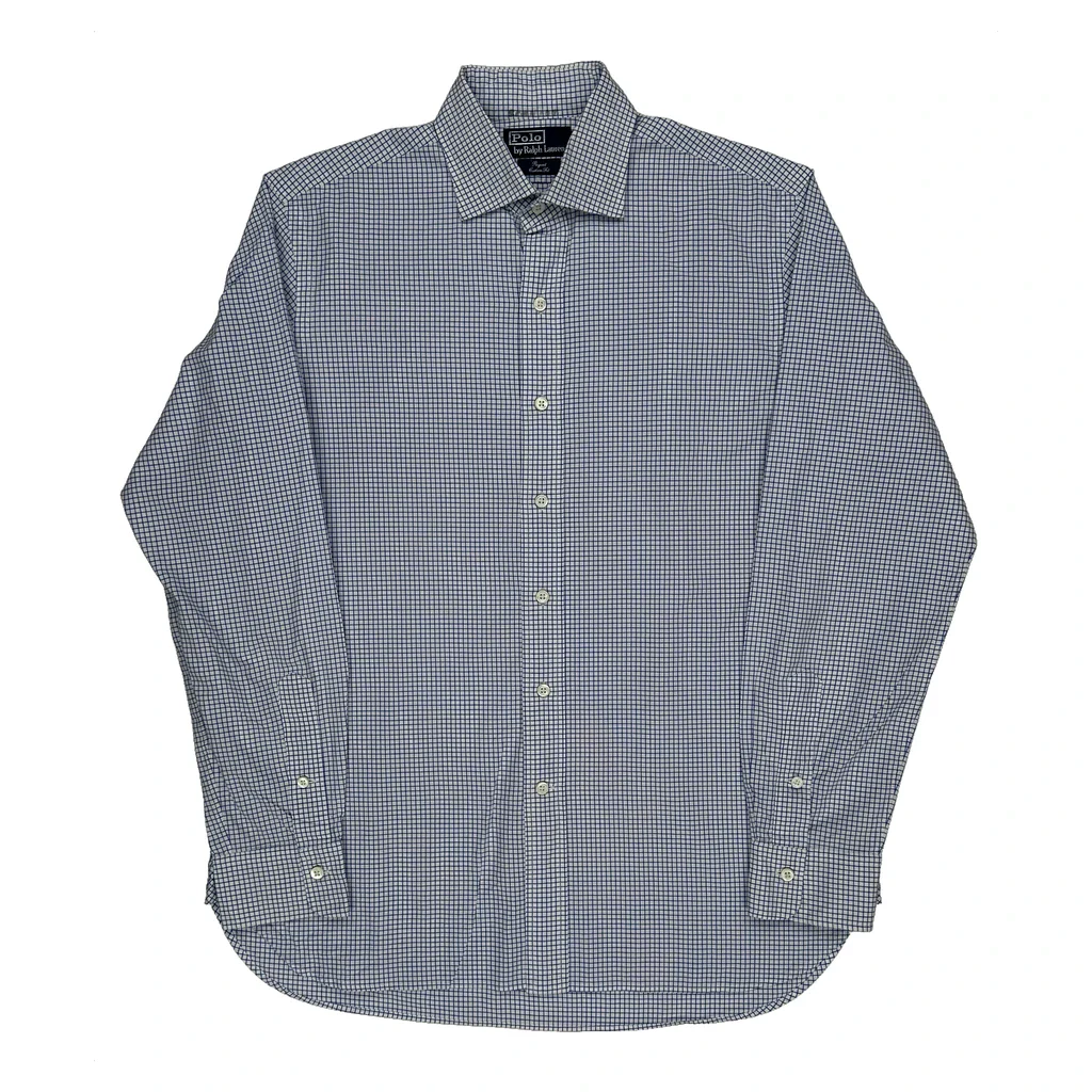 Polo By Ralph Lauren Checked Shirt - Large Blue Cotton