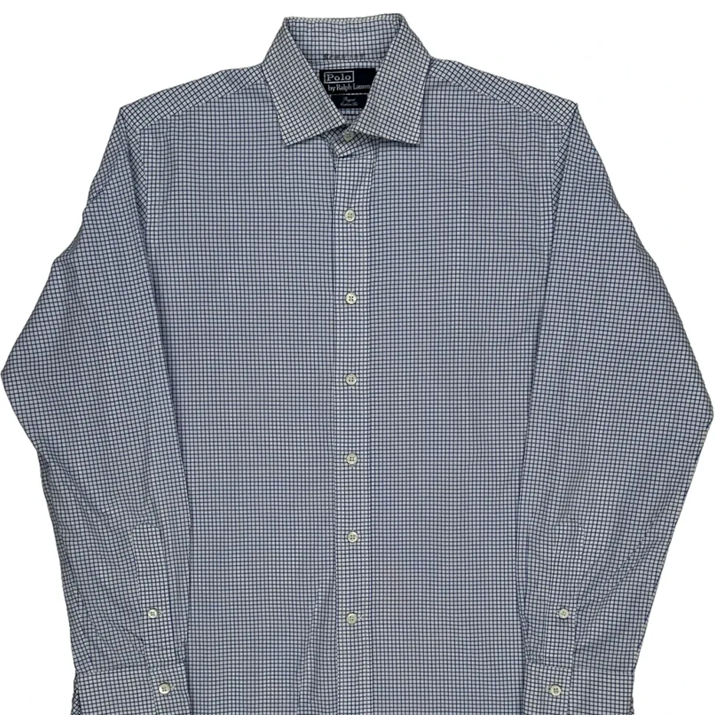 Polo By Ralph Lauren Checked Shirt - Large Blue Cotton - Image 5