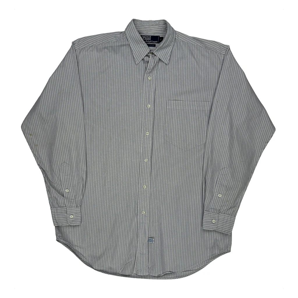 Polo By Ralph Lauren Striped Shirt - Small Blue Cotton