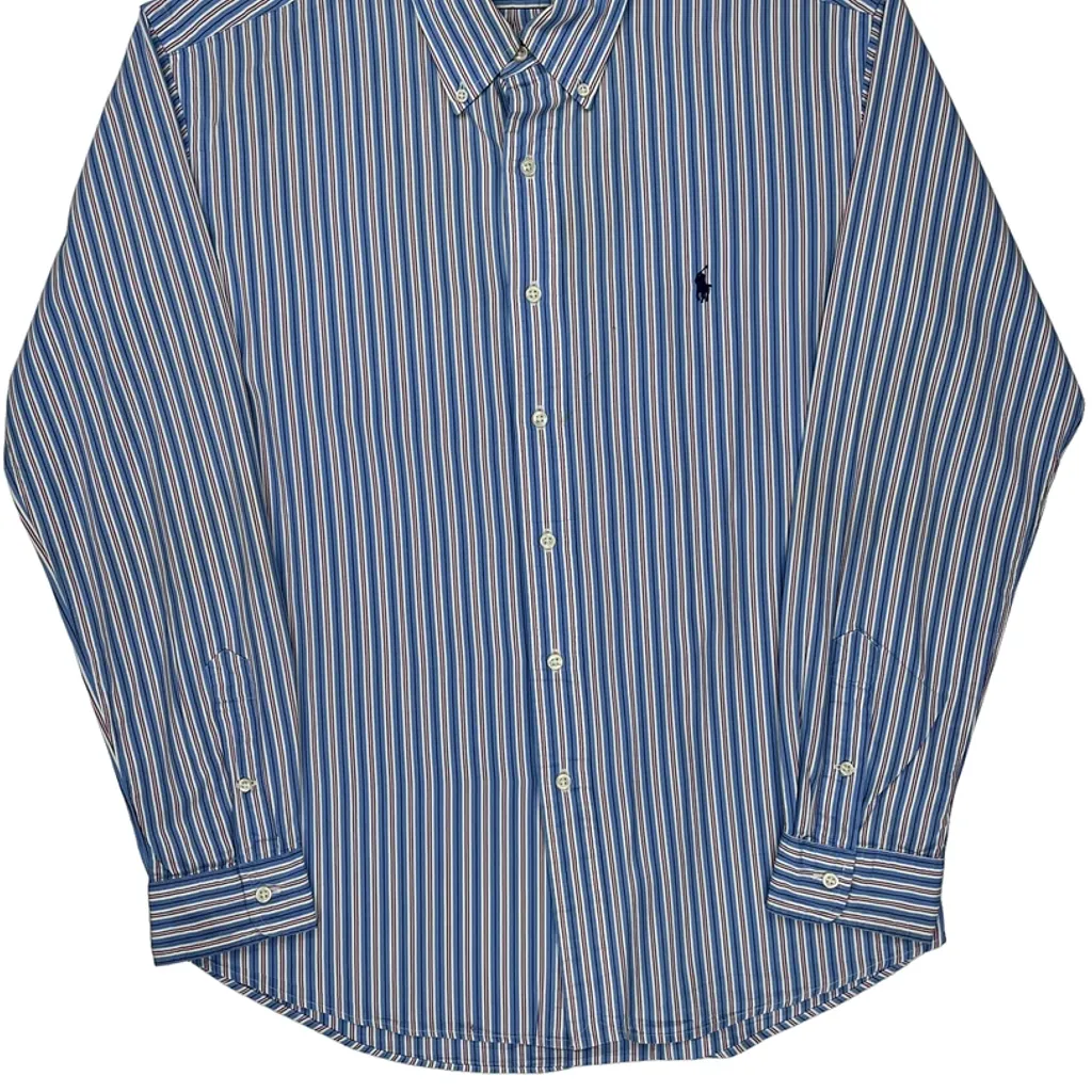 Polo By Ralph Lauren Striped Shirt - XL Blue Cotton - Image 4