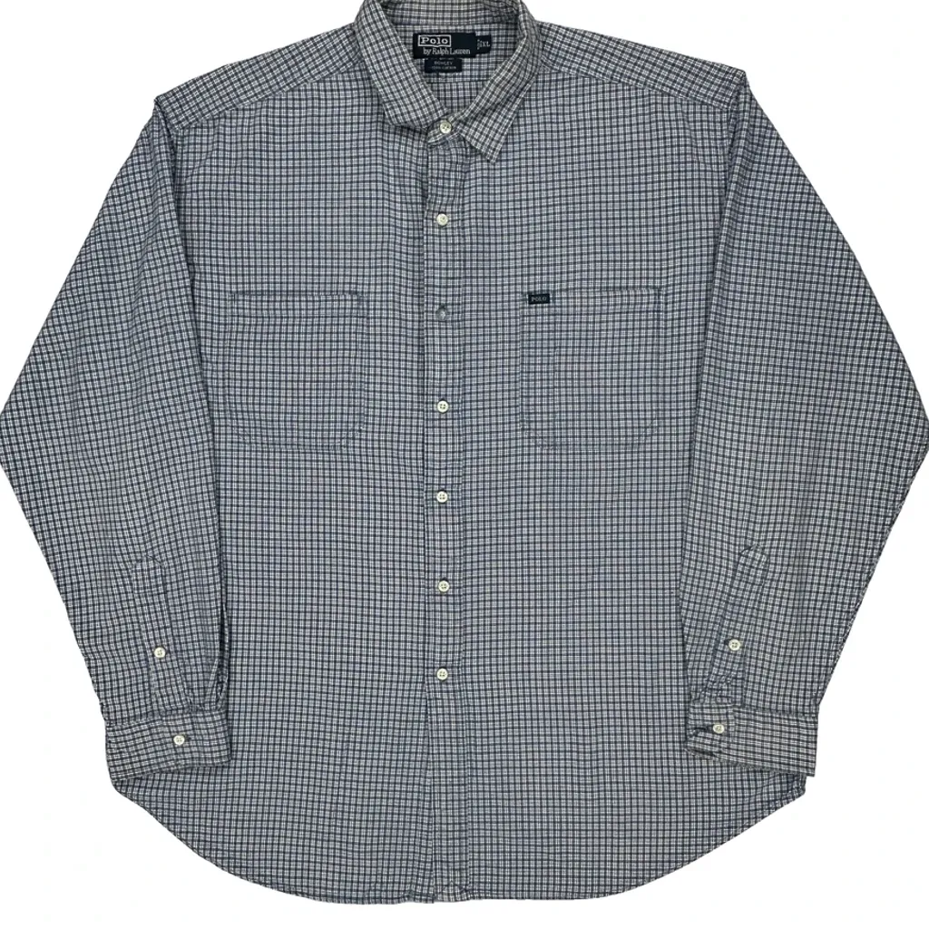 Polo By Ralph Lauren Checked Shirt - XL Blue Cotton - Image 5