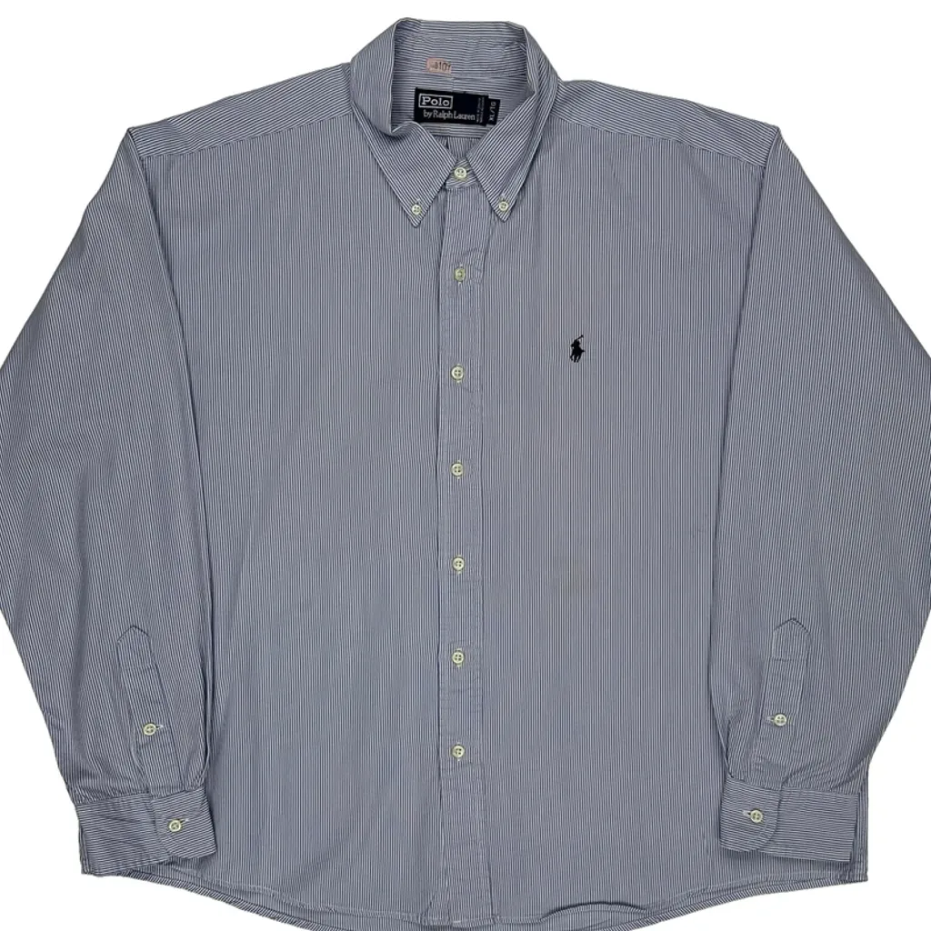 Polo By Ralph Lauren Striped Shirt - XL Blue Cotton - Image 5