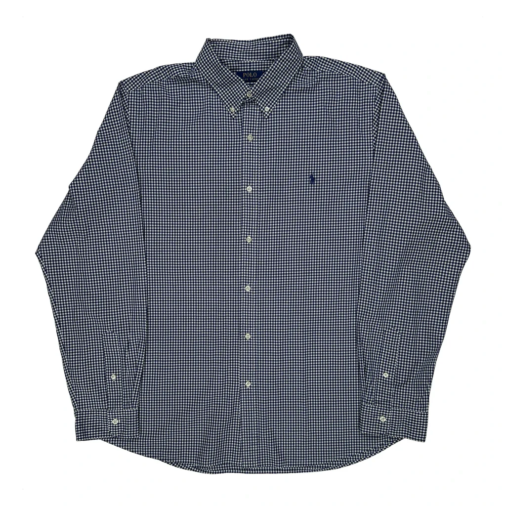 Polo By Ralph Lauren Checked Shirt - 2XL Blue Cotton