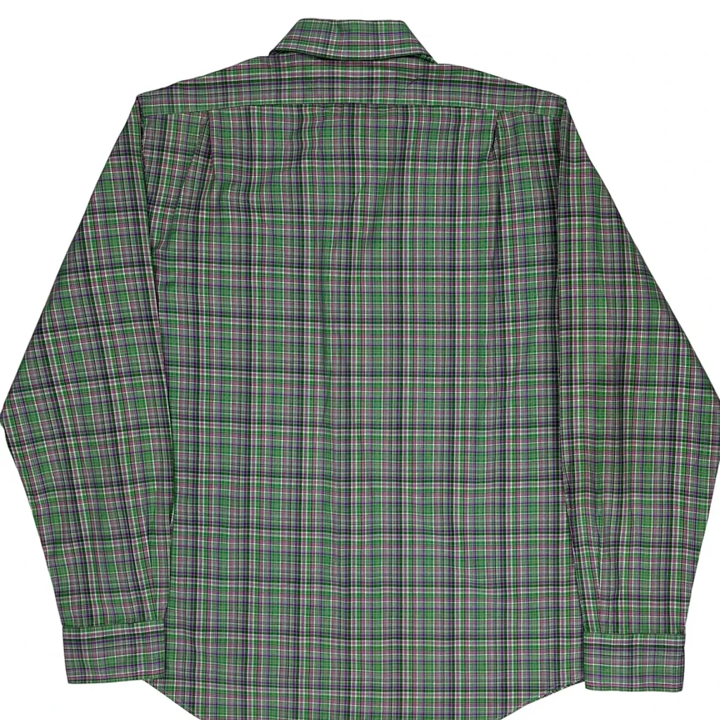 Polo By Ralph Lauren Checked Shirt - Large Green Cotton - Image 6