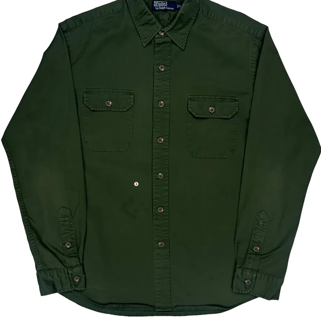 Polo By Ralph Lauren Shirt - Large Green Cotton - Image 6