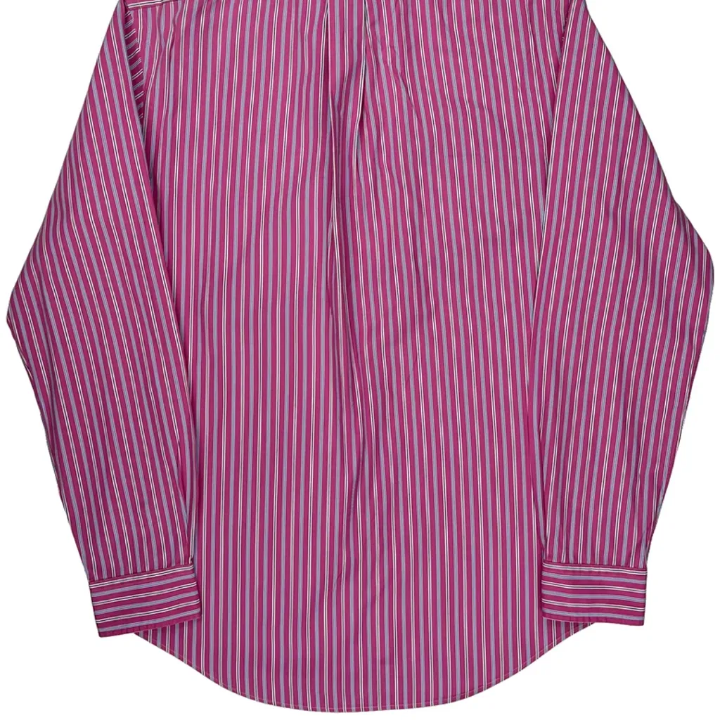 Polo By Ralph Lauren Striped Shirt - Medium Pink Cotton - Image 6