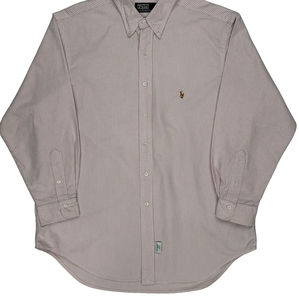 Polo By Ralph Lauren Striped Shirt - XL Pink Cotton - Image 6