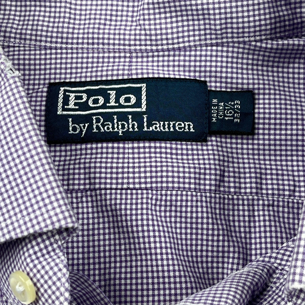 Polo By Ralph Lauren Checked Shirt - Large Purple Cotton - Image 3