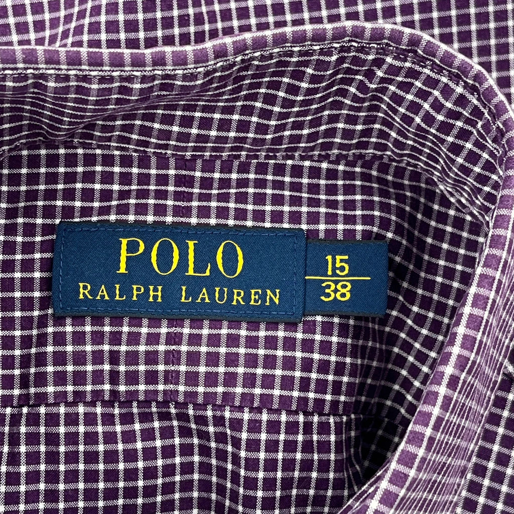 Polo By Ralph Lauren Checked Shirt - Medium Purple Cotton - Image 3