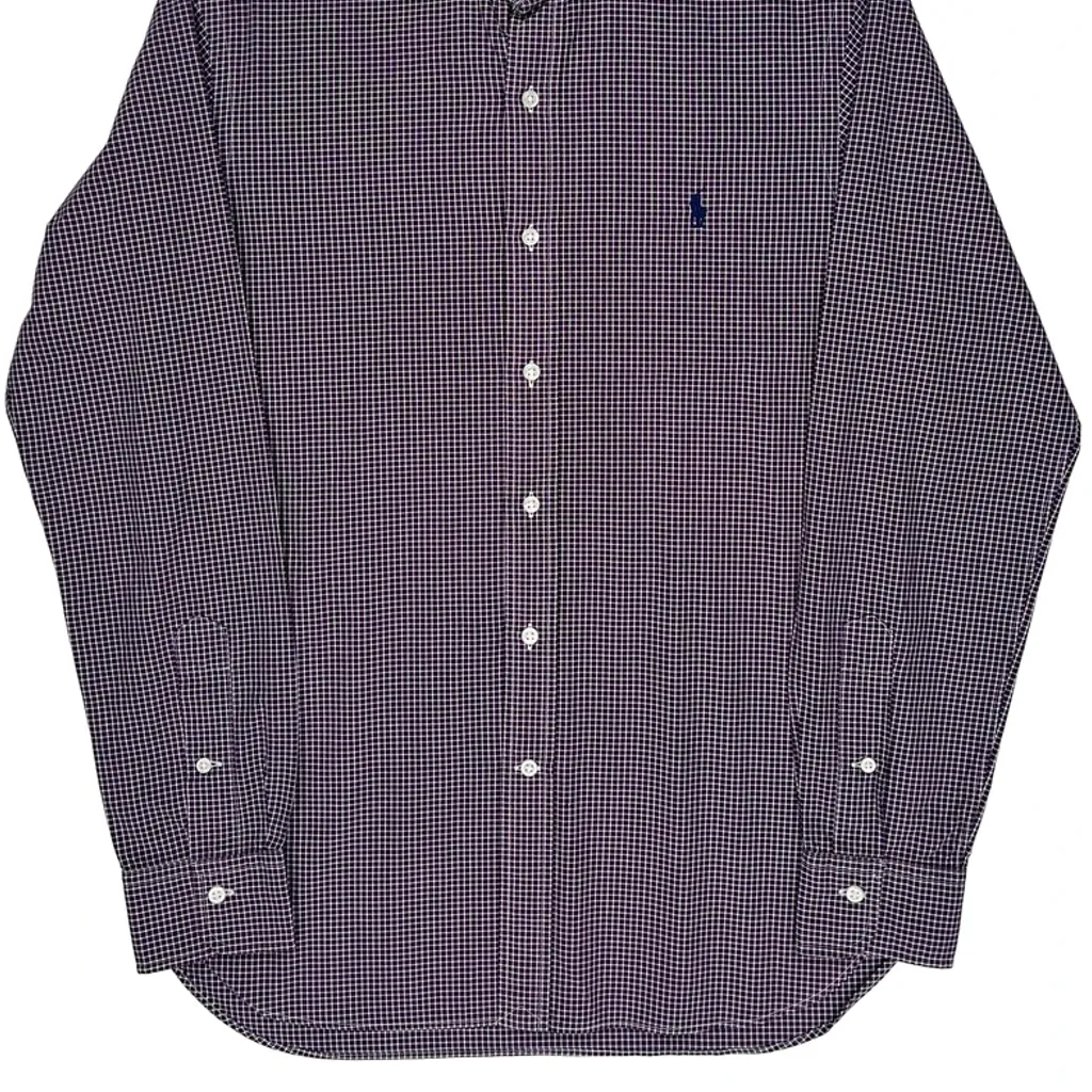 Polo By Ralph Lauren Checked Shirt - Medium Purple Cotton - Image 5