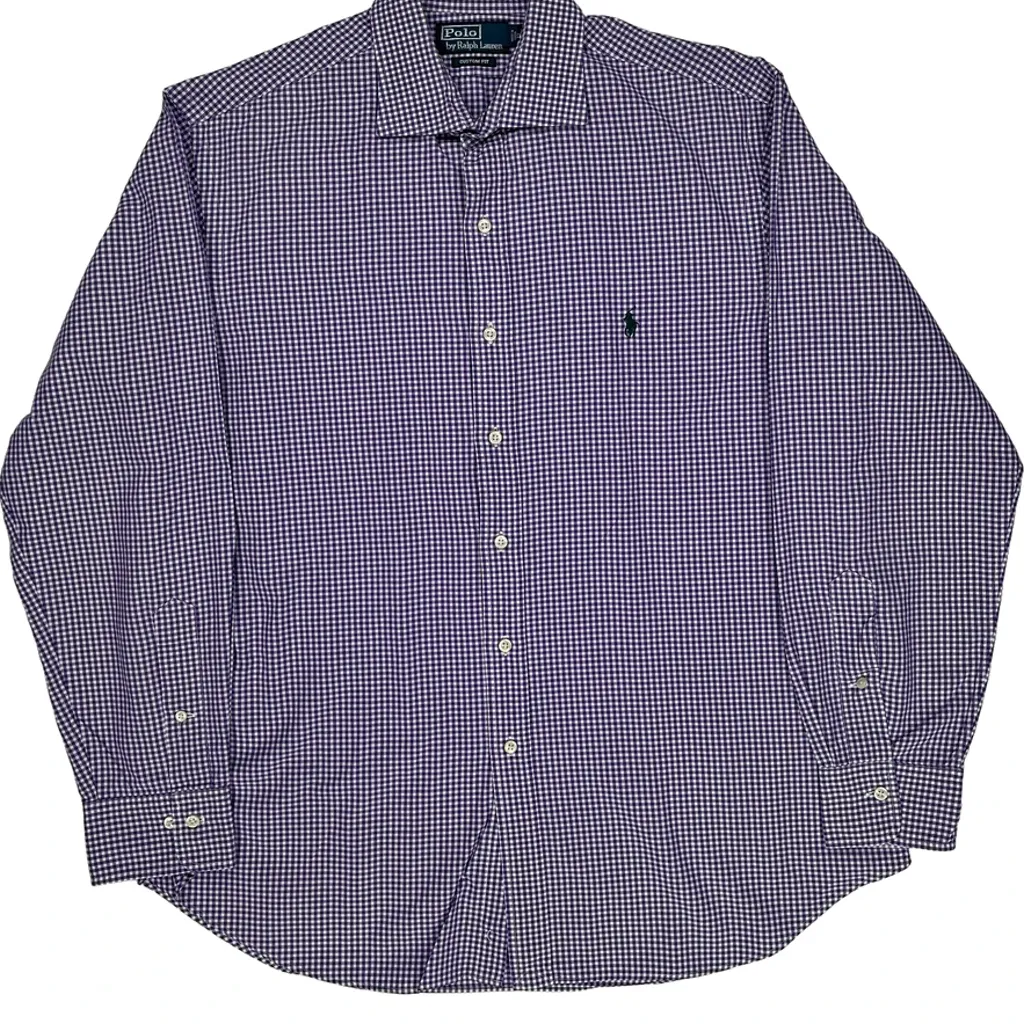 Polo By Ralph Lauren Checked Shirt - XL Purple Cotton - Image 4