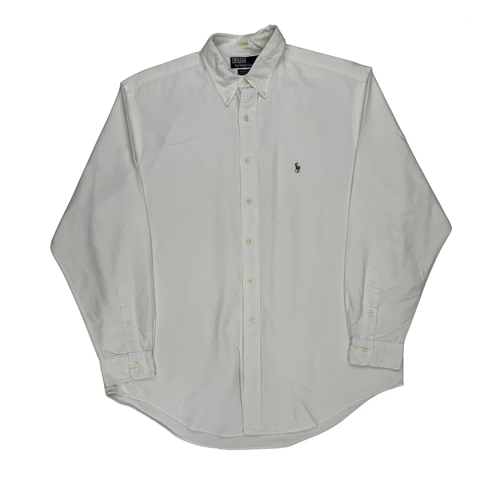 Polo By Ralph Lauren Shirt - Large White Cotton