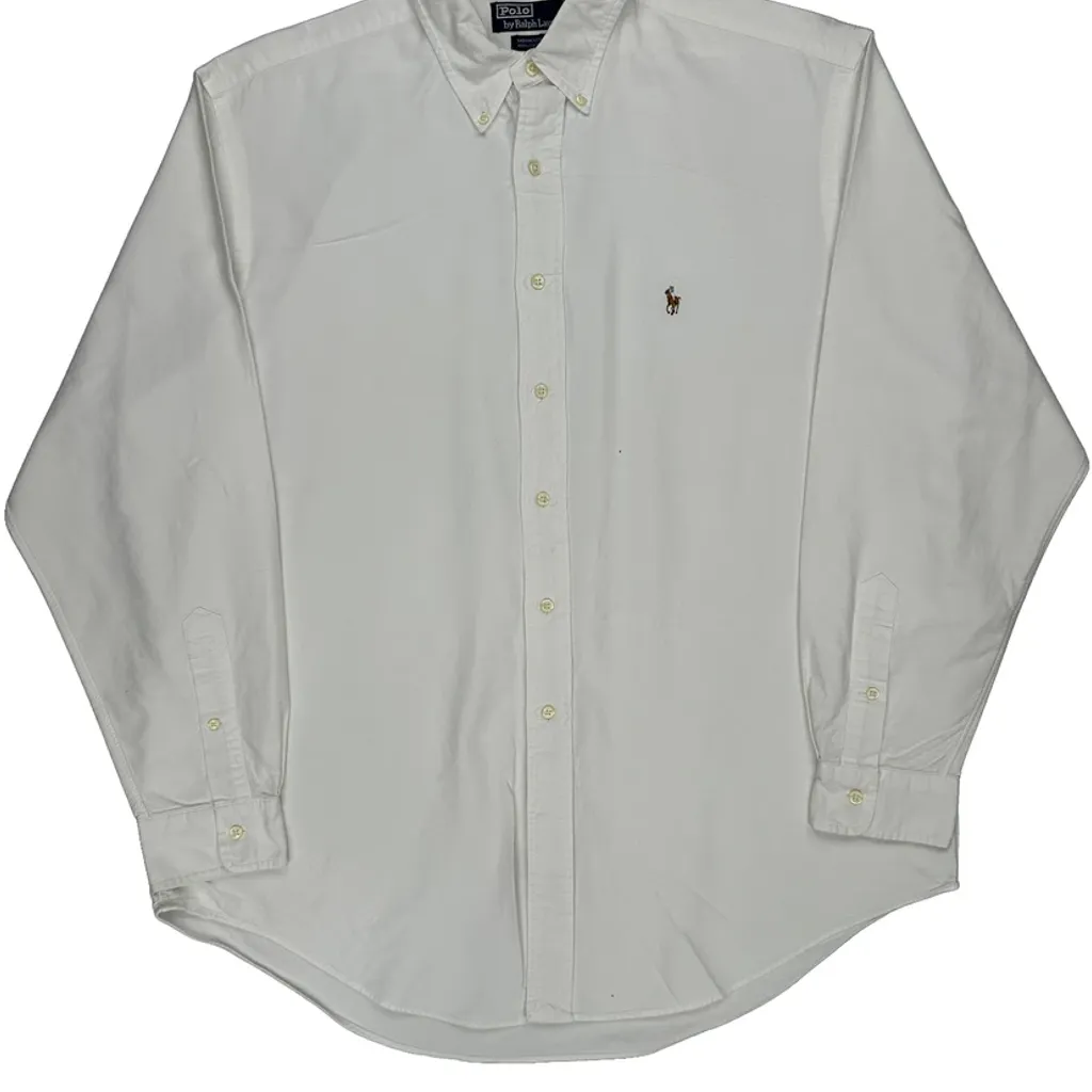 Polo By Ralph Lauren Shirt - Large White Cotton - Image 4