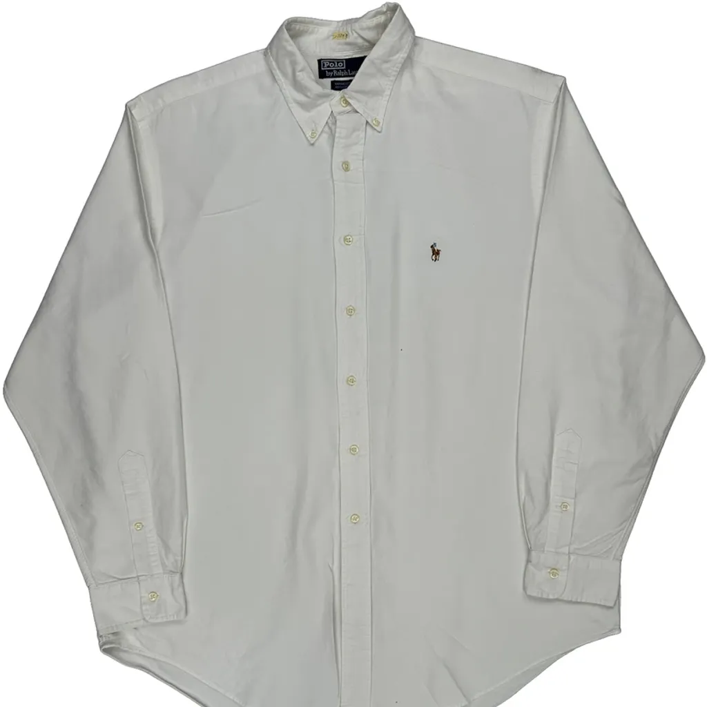 Polo By Ralph Lauren Shirt - Large White Cotton - Image 5