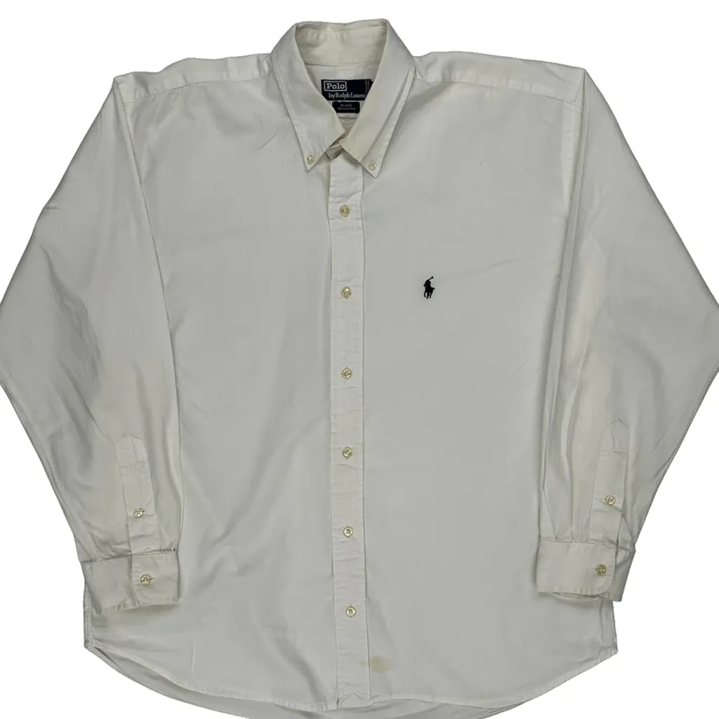 Polo By Ralph Lauren Shirt - Large White Cotton - Image 4