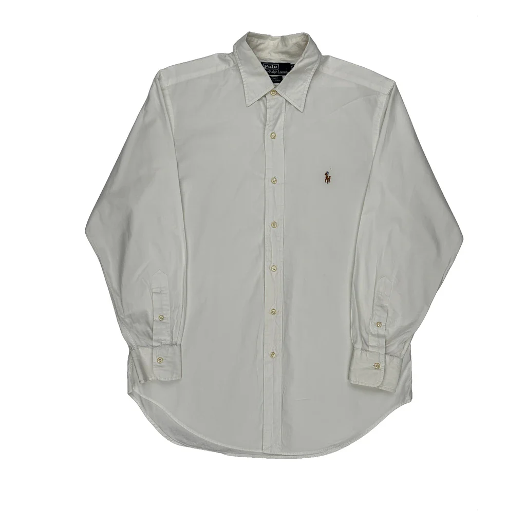 Polo By Ralph Lauren Shirt - Medium White Cotton