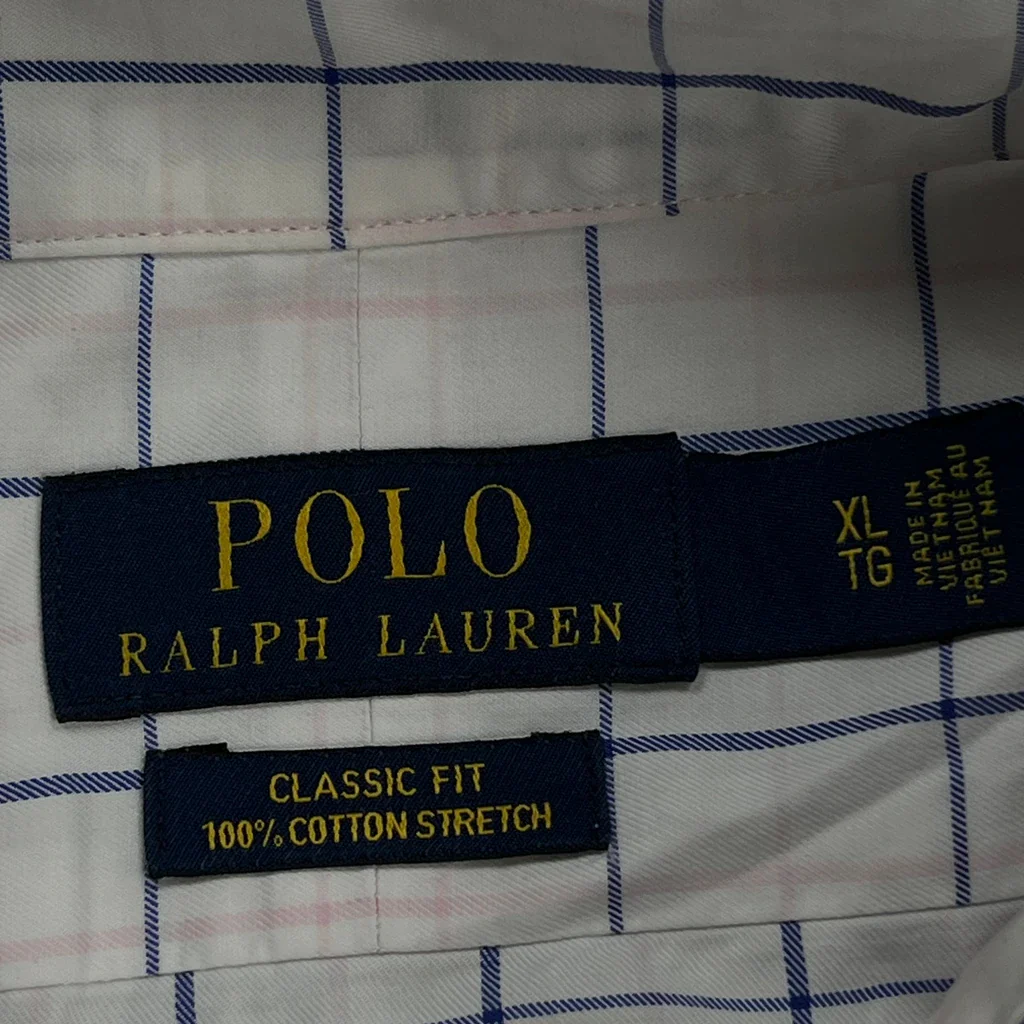 Polo By Ralph Lauren Checked Shirt - XL White Cotton - Image 3