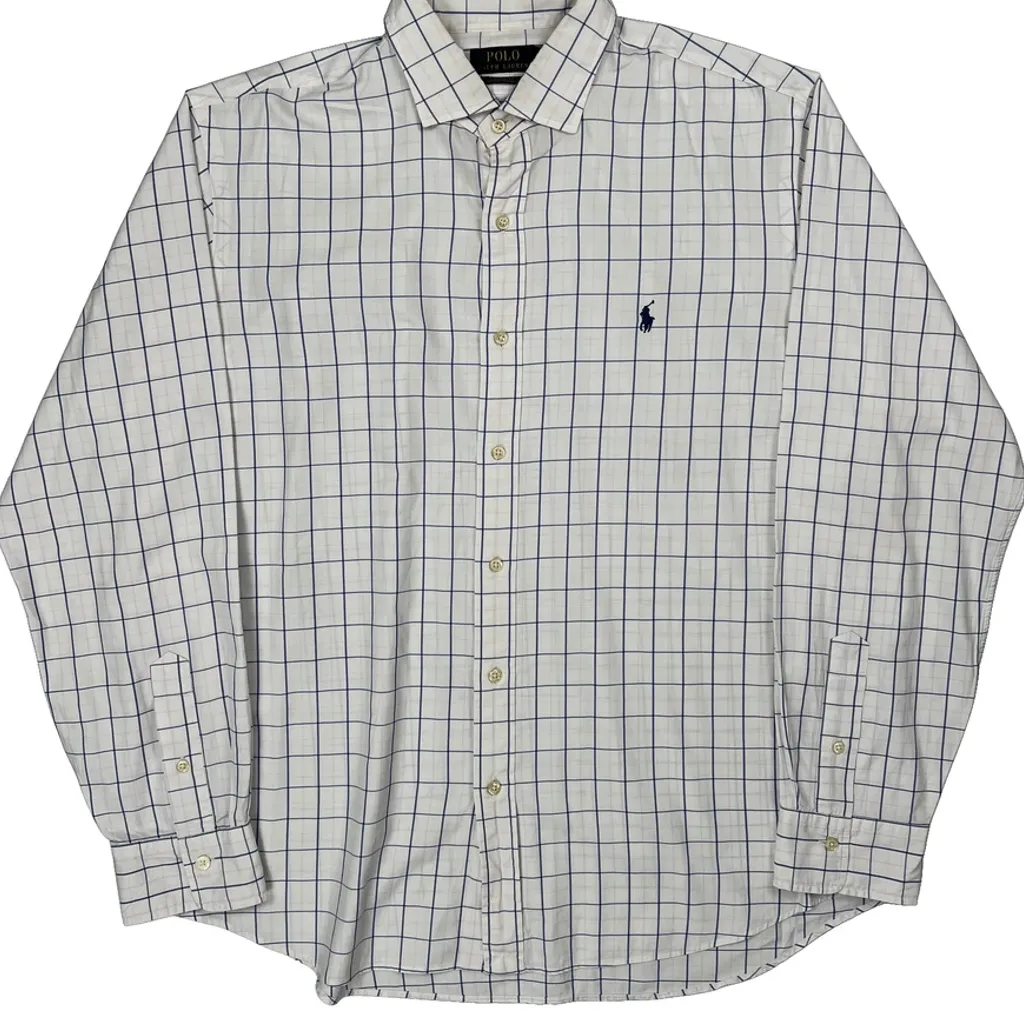 Polo By Ralph Lauren Checked Shirt - XL White Cotton - Image 4