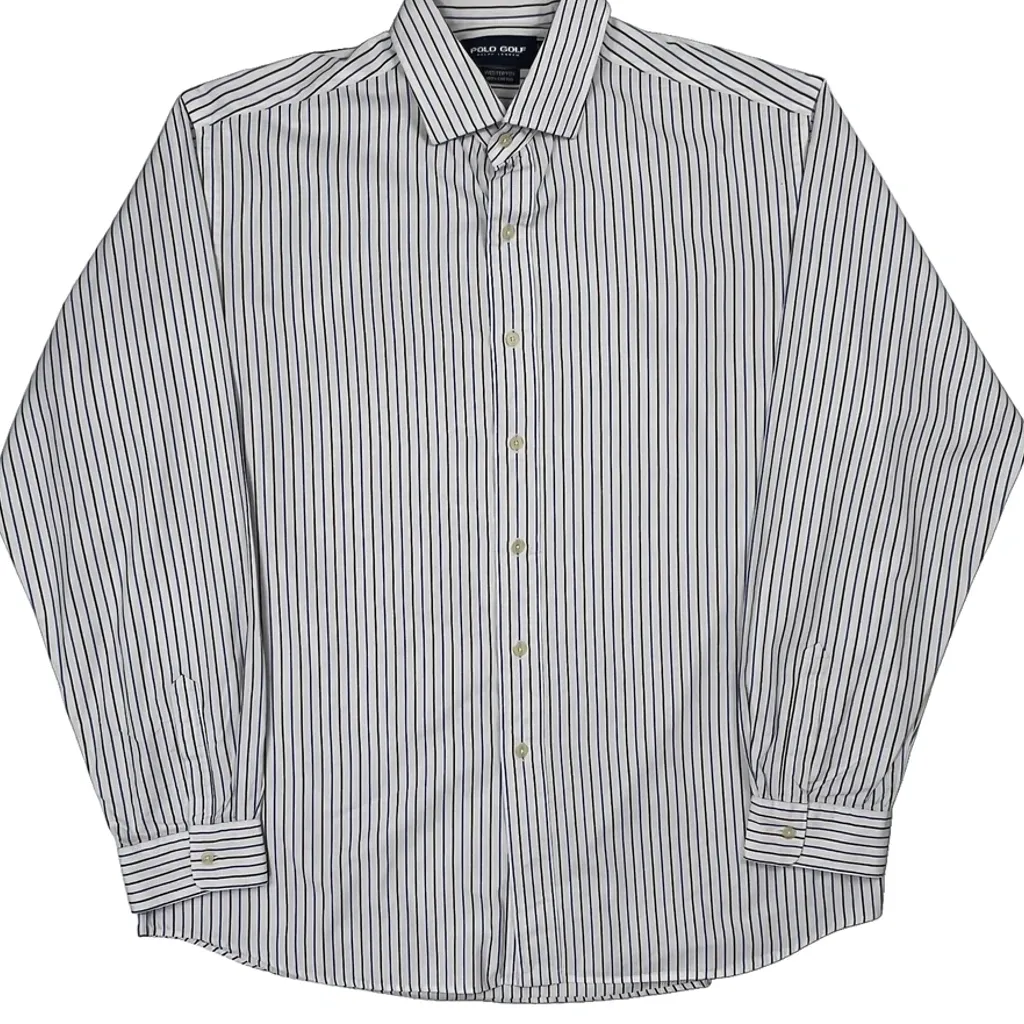 Polo By Ralph Lauren Striped Shirt - XL White Cotton - Image 4