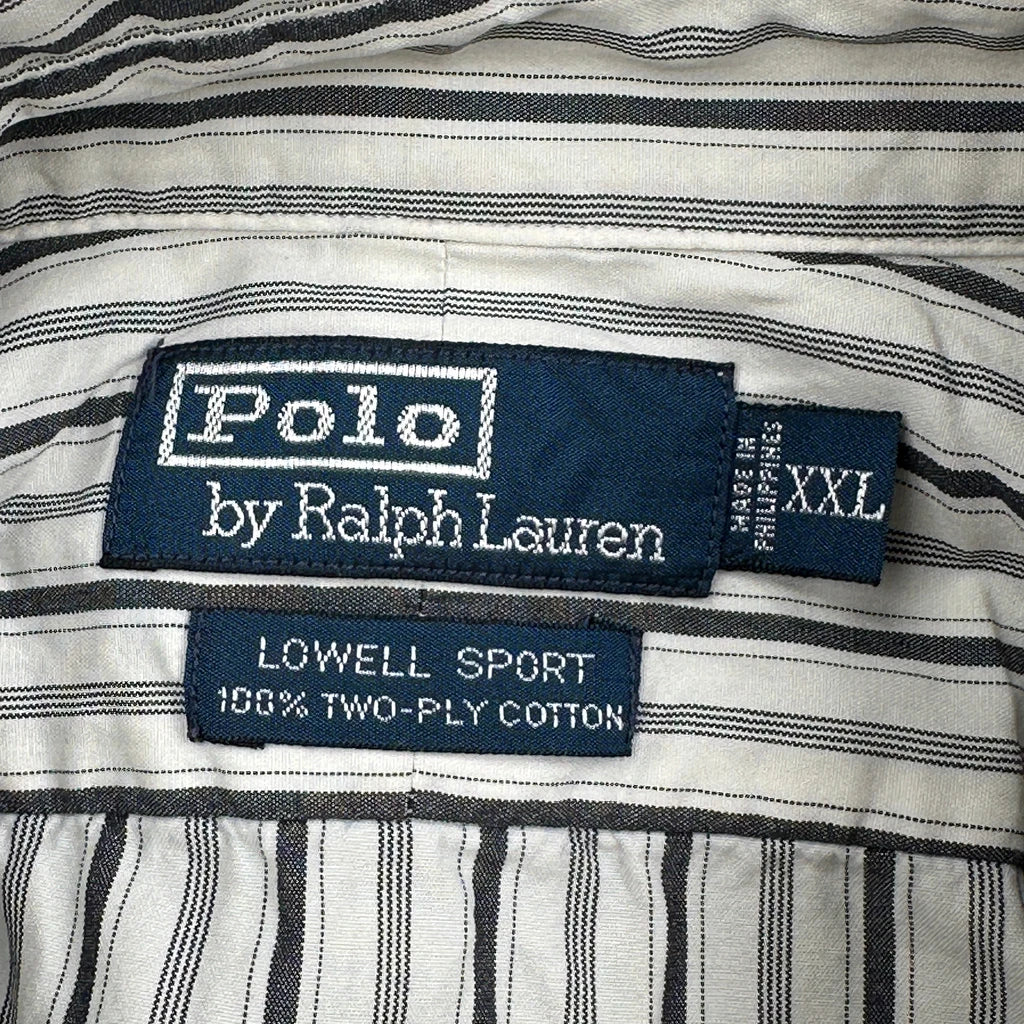 Polo By Ralph Lauren Striped Shirt - 2XL White Cotton - Image 3