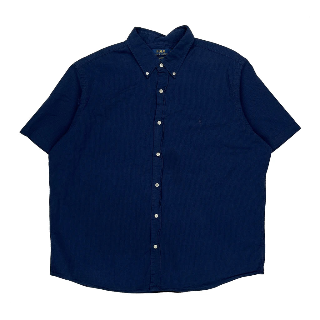 Polo By Ralph Lauren Untucked Fit Short Sleeve Shirt - 2XL Blue Cotton