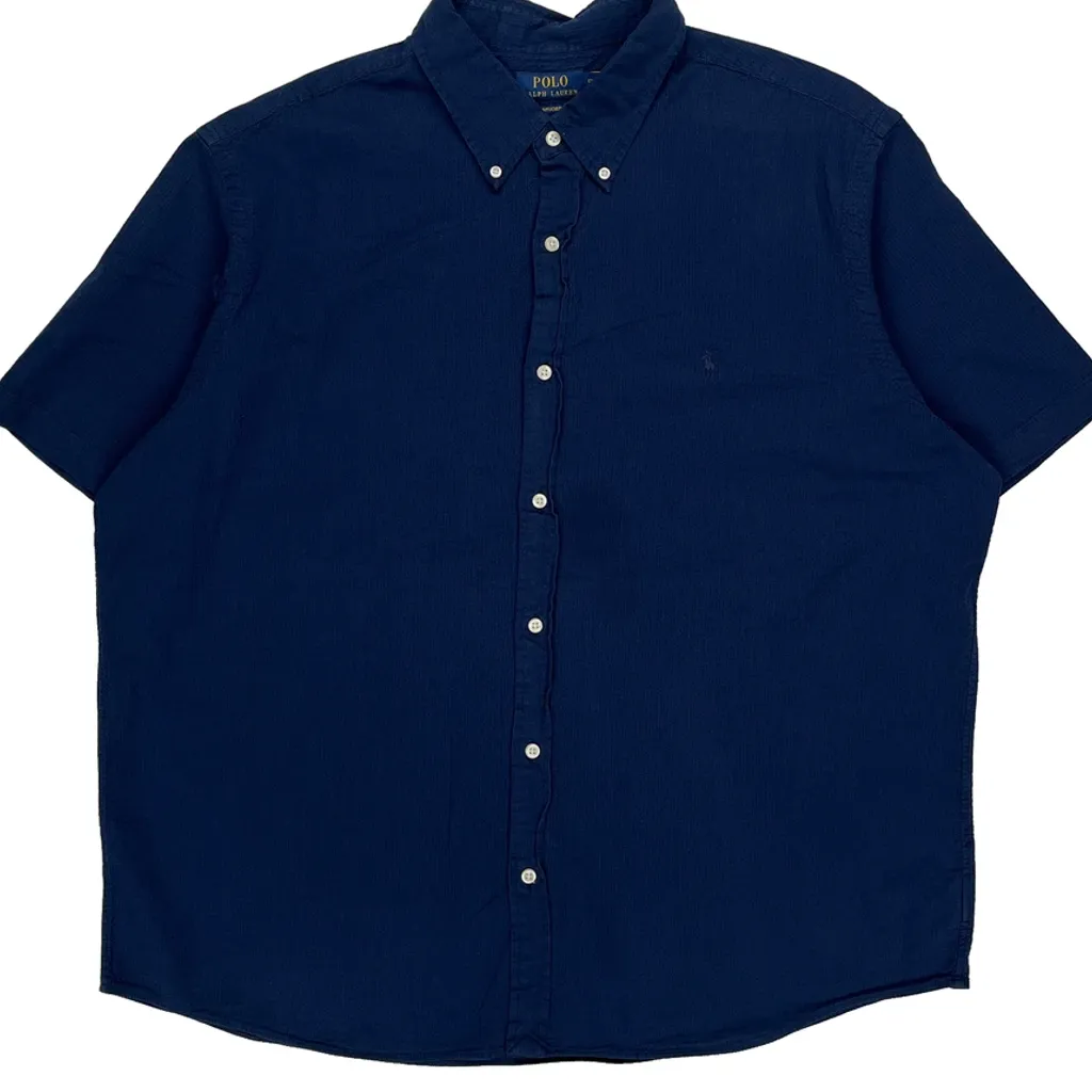 Polo By Ralph Lauren Untucked Fit Short Sleeve Shirt - 2XL Blue Cotton - Image 5